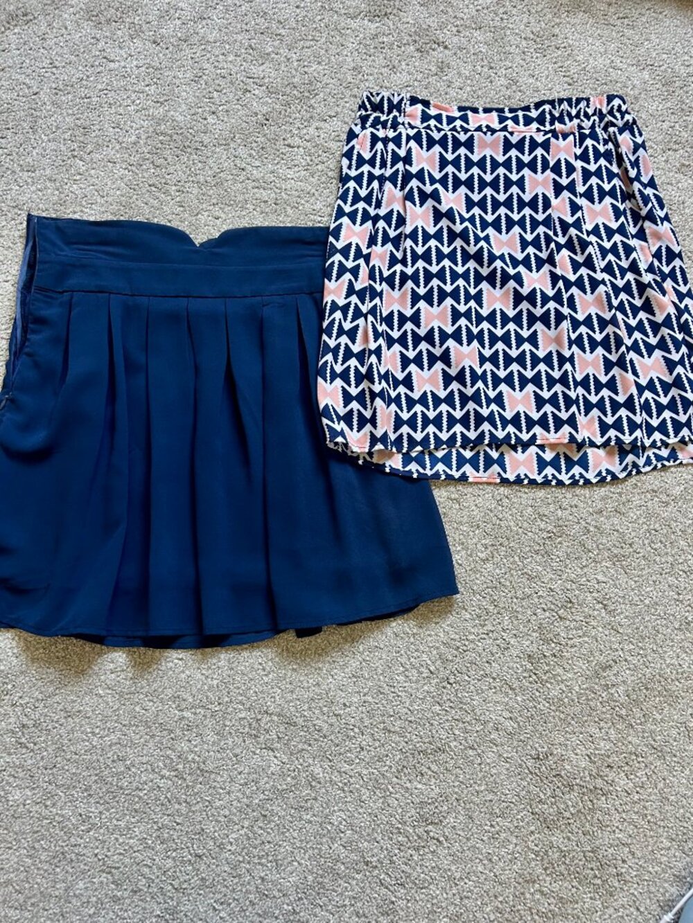 Navy and Pink Business Skirt Set